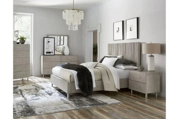 ARGENTO01:Argento Panel Bed & Dresser & , Styled