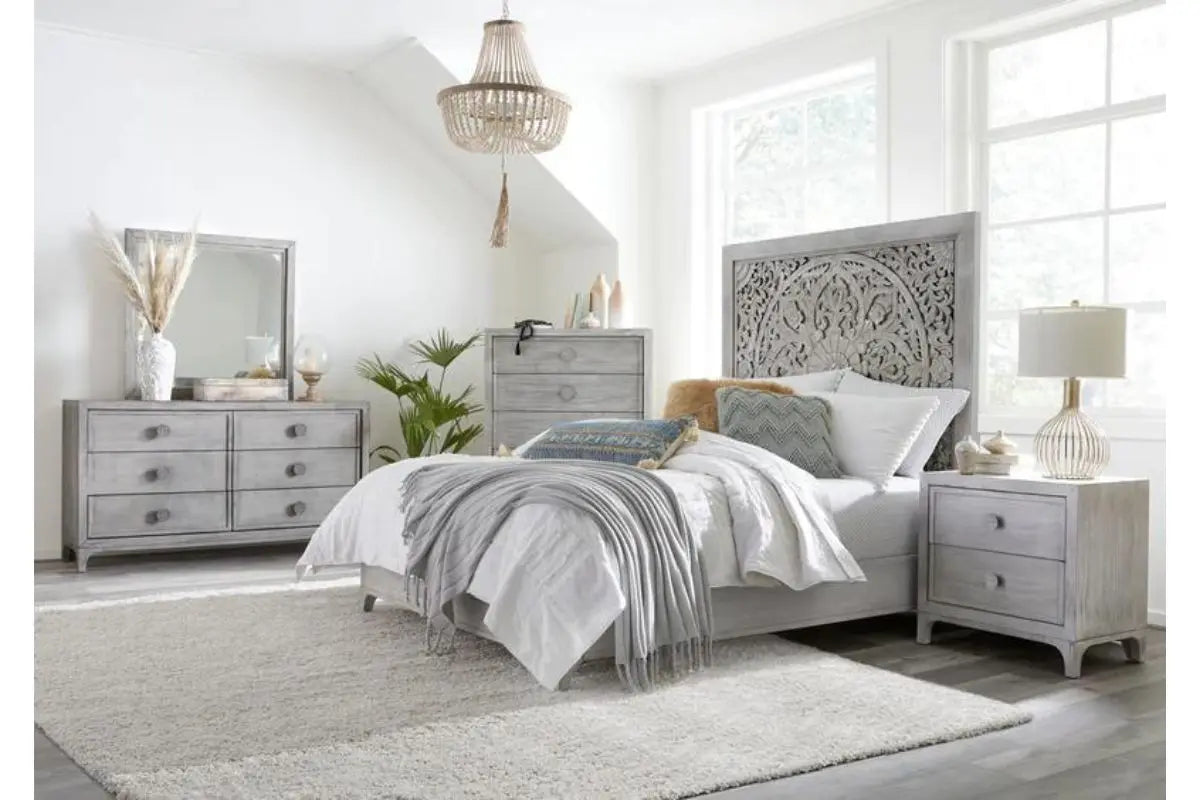 boho dresser and nightstand set LEYAOYAO Rattan NightStands of 2 with Charger Station, Night Stand for Bedroom with 2 Drawers, Tea Brown Bedside Table Open Storage Cabinet, Bed Side End Table, Living Room 31.5 inches Height Boho Chic 4 Piece Platform