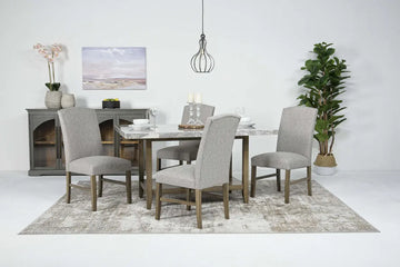 BRIGHTON1:Pub Dining Table & 4 Chairs, Styled