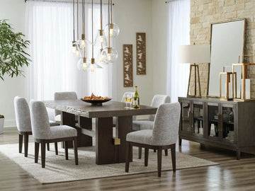 BURKHAU02:Burkhaus Dining Table & 6 Chai, Styled