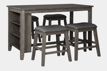 CAITBRO00:Caitbrook Counter Height Dining Table & 4 Stools, BackAngled