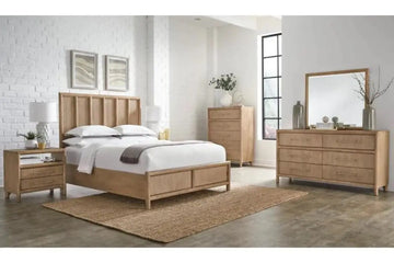 DORSEY001:Dorsey Platform Bed & Dresser , Styled