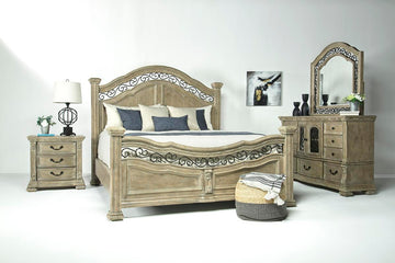 DURANGO60:Durango Panel Bed & Dresser & , Styled