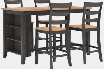 GESTHAV05:Gesthaven Counter Height Dining Table & 4 Stools,