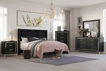 HUXLEY001:Huxley Panel Bed & Dresser & M,