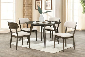 REXDIN003:Rex Round Dining Table & 4 Cha, Styled