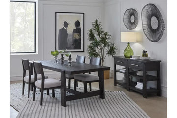 SHELBY000:Shelby Trestle Dining Table & , Back