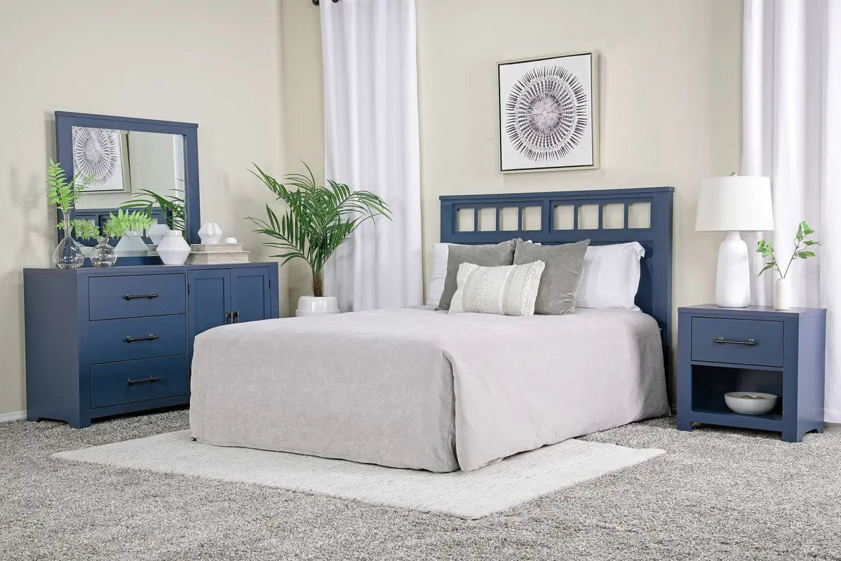 blue dresser and nightstand set St Regis 4 Piece Panel Bedroom Set | Bedroom Sets