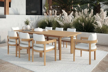 WESLEY010:Wesley Dining Table & 8 Chairs, Styled
