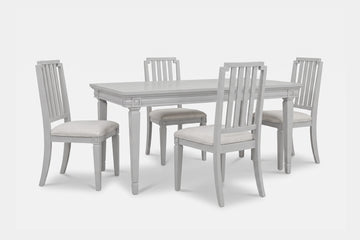 WILLOWD00:Willowbrook Dining Table & 4 Chairs, Angled