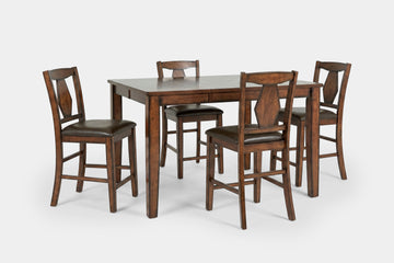 812701432:Napa Counter Height Dining Table & 4 Stools, Angled