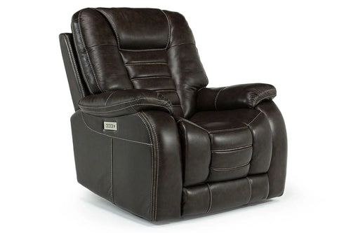 037449194:Malibu 3 Power Recliner in Chocolate Leather, Image 1