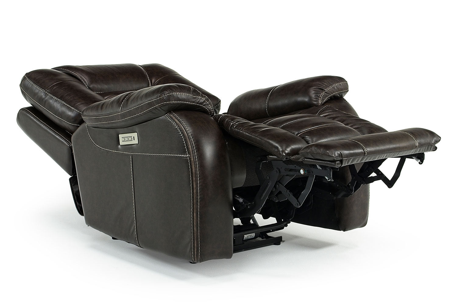 037449194:Malibu 3 Power Recliner in Chocolate Leather, Image 2