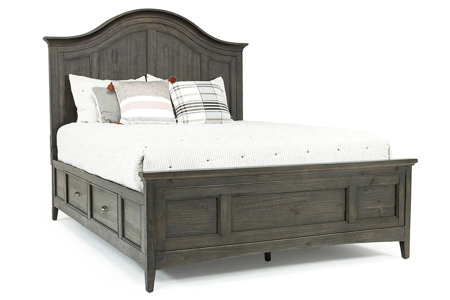371068067:Bay Creek Arch Panel Bed w/ Storage in Graphite, Eastern King, Image 1
