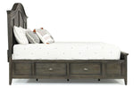 371068067:Bay Creek Arch Panel Bed w/ Storage in Graphite, Eastern King, Image 3