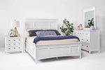 MGBAYWTCK:Bay Creek Panel Bed w/ Storage, Dresser, Mirror & Nightstand in White, California King, Image 1