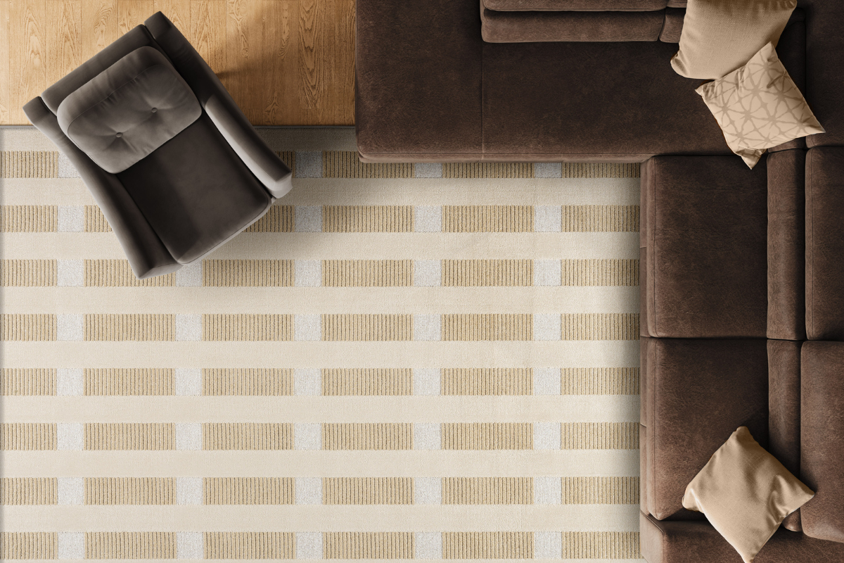 813085418:Tweed Glen Rug, Styled