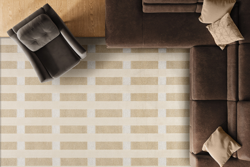 813085418:Tweed Glen Rug, Styled