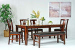964181166:Napa Dining Table, 4 Chairs & Bench in Brown, Image 1