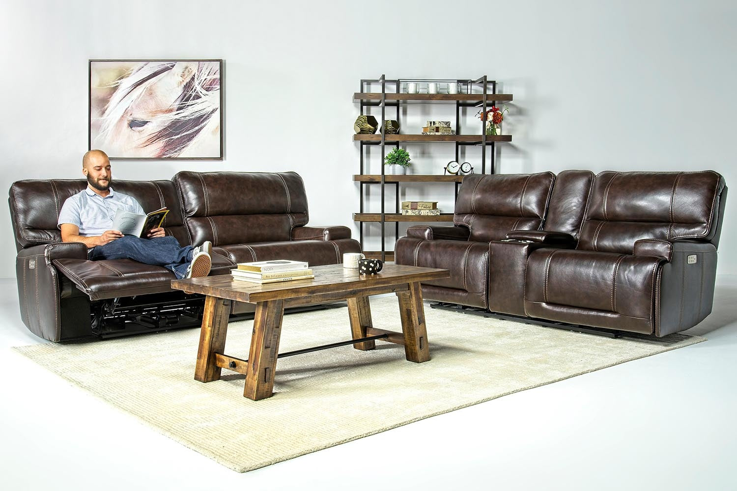 875702791:Oslo 3 Power Recliner in Dark Brown Leather, Image 7