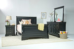 015440958:Versailles Sleigh Bed in Black, California King, Image 4