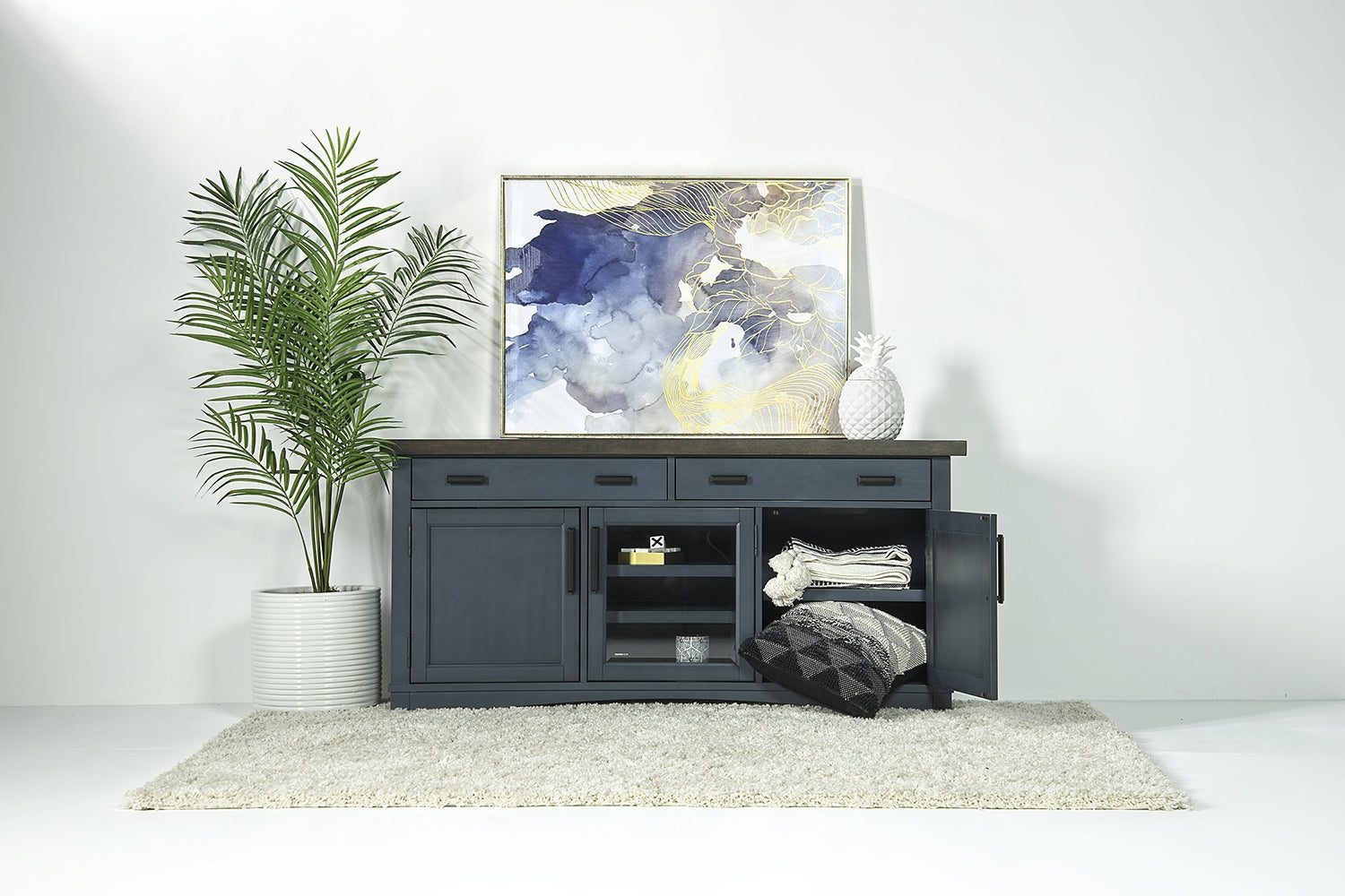 015198108:Americana Media Console in Blue, 63 Inch, Image 5