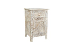 425706632:Hand Carved End Table in White, Image 1