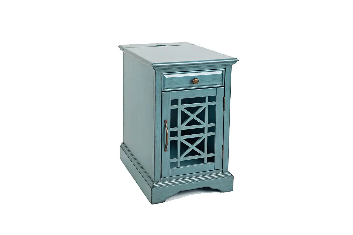 392100065:Skyy Chairside Table in Blue, Image 1