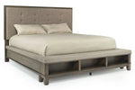 185830668:Cagney Upholstered Panel Bed w/ Storage in Gray, Queen, Image 1