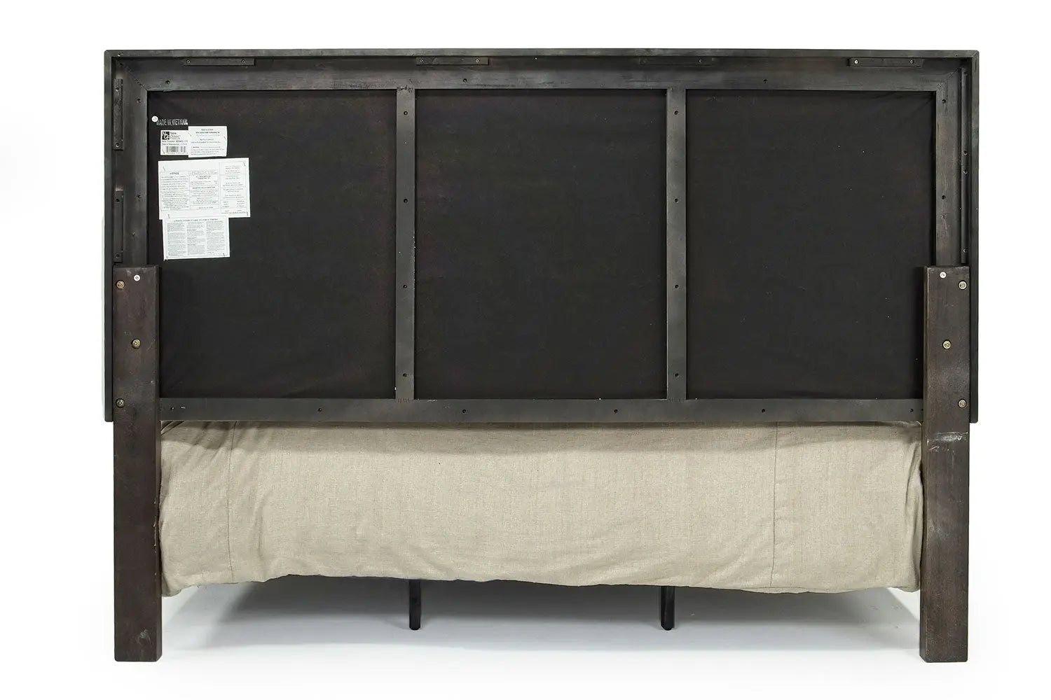 185830668:Cagney Upholstered Panel Bed w/ Storage in Gray, Queen, Image 3