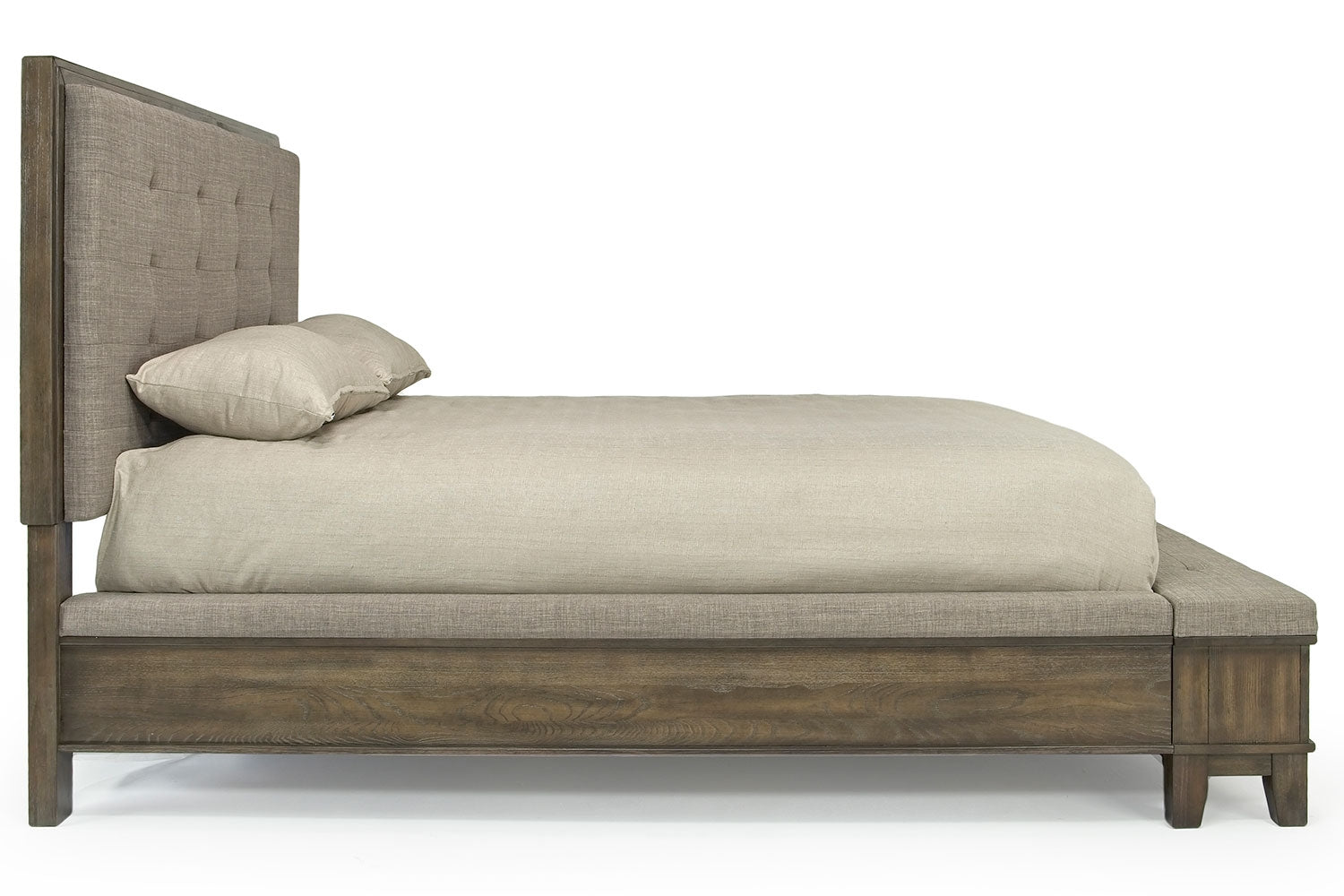 124787201:Cagney Upholstered Panel Bed w/ Storage in Gray, Eastern King, Image 3