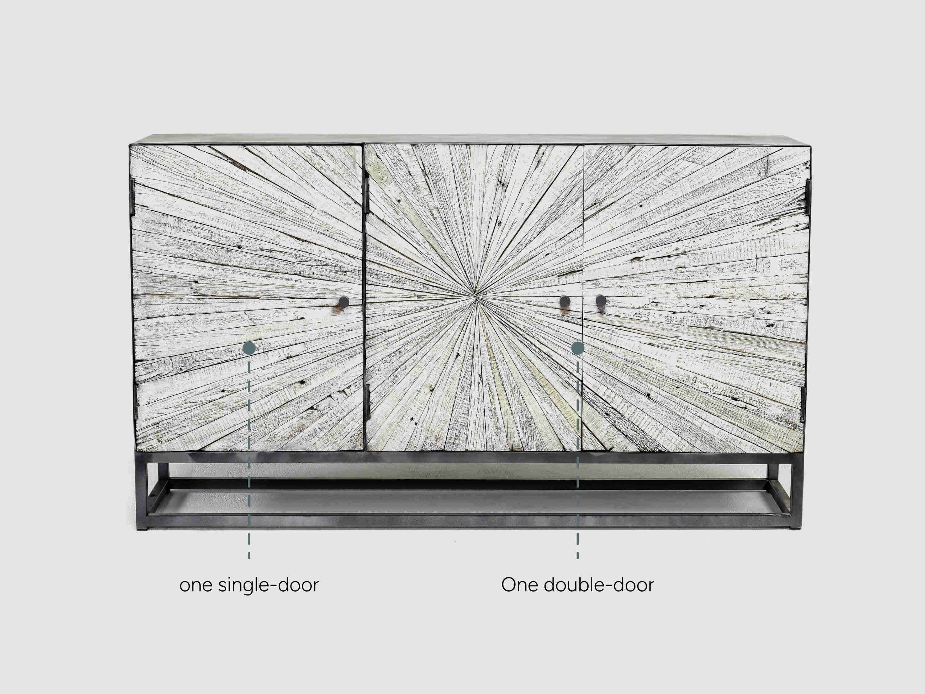 Astral 3 Door Accent Cabinet In Gray – Mor Furniture