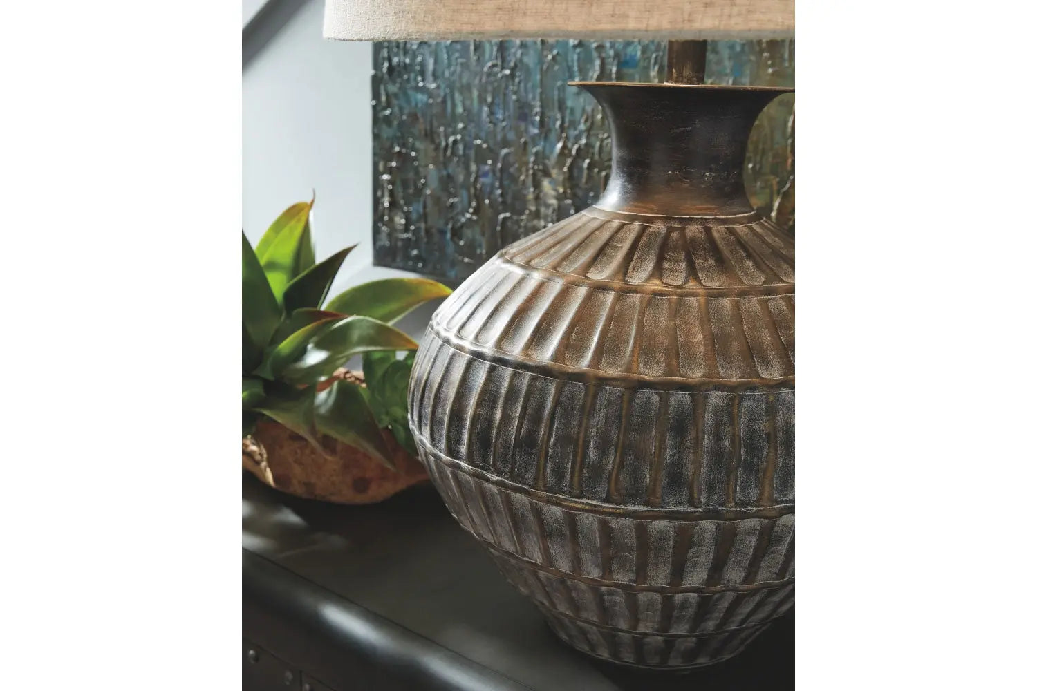 210656004:Magan Table Lamp in Antique Bronze Finish, Image 3