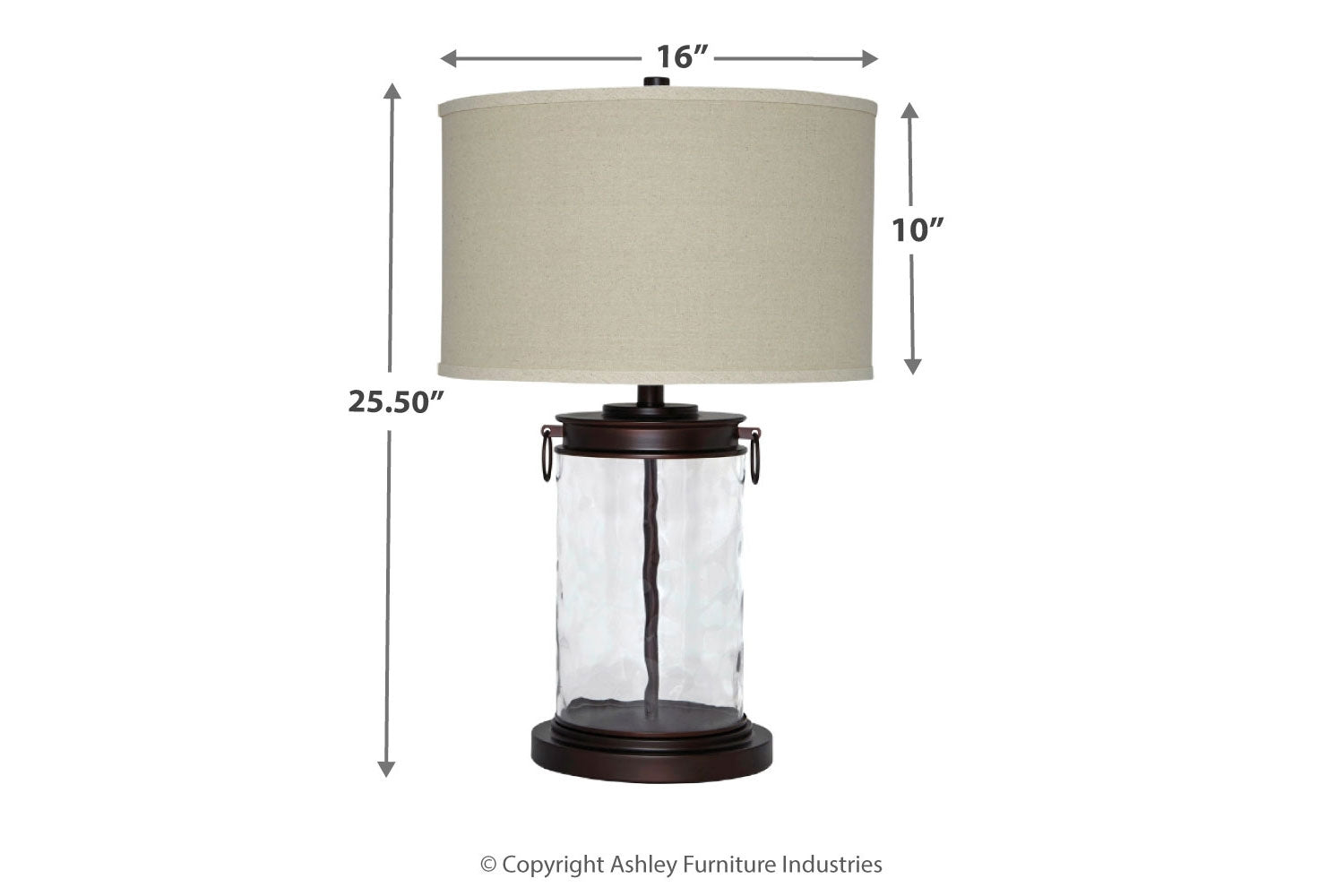 234740214:Tailynn Table Lamp in Clear/Bronze Finish, Image 3