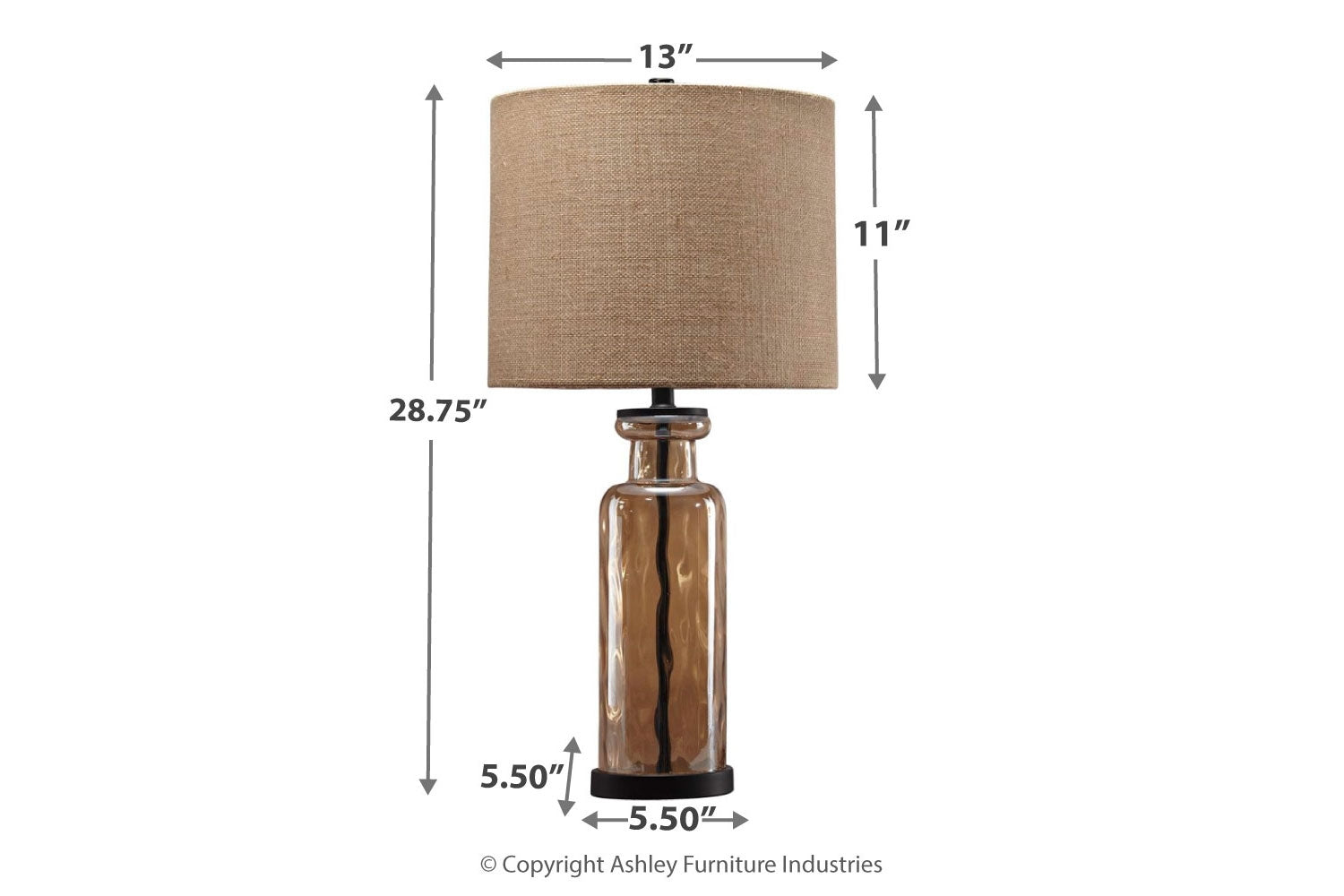 234740216:Laurentia Table Lamp in Champagne, Image 4