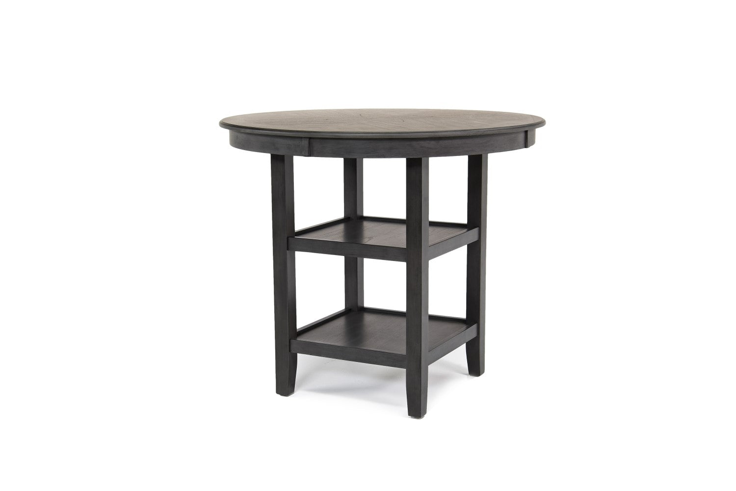 364142691:Gia Round Counter Height Dining Table & 4 Stools in Gray, Image 2