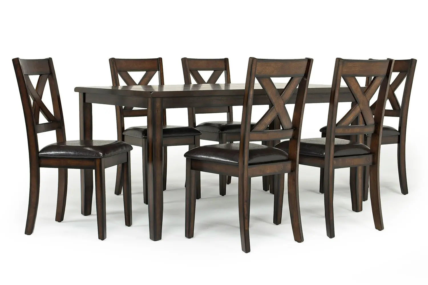 375414367:Palm Springs Dining Table & 6 Chairs in Brown, Image 2