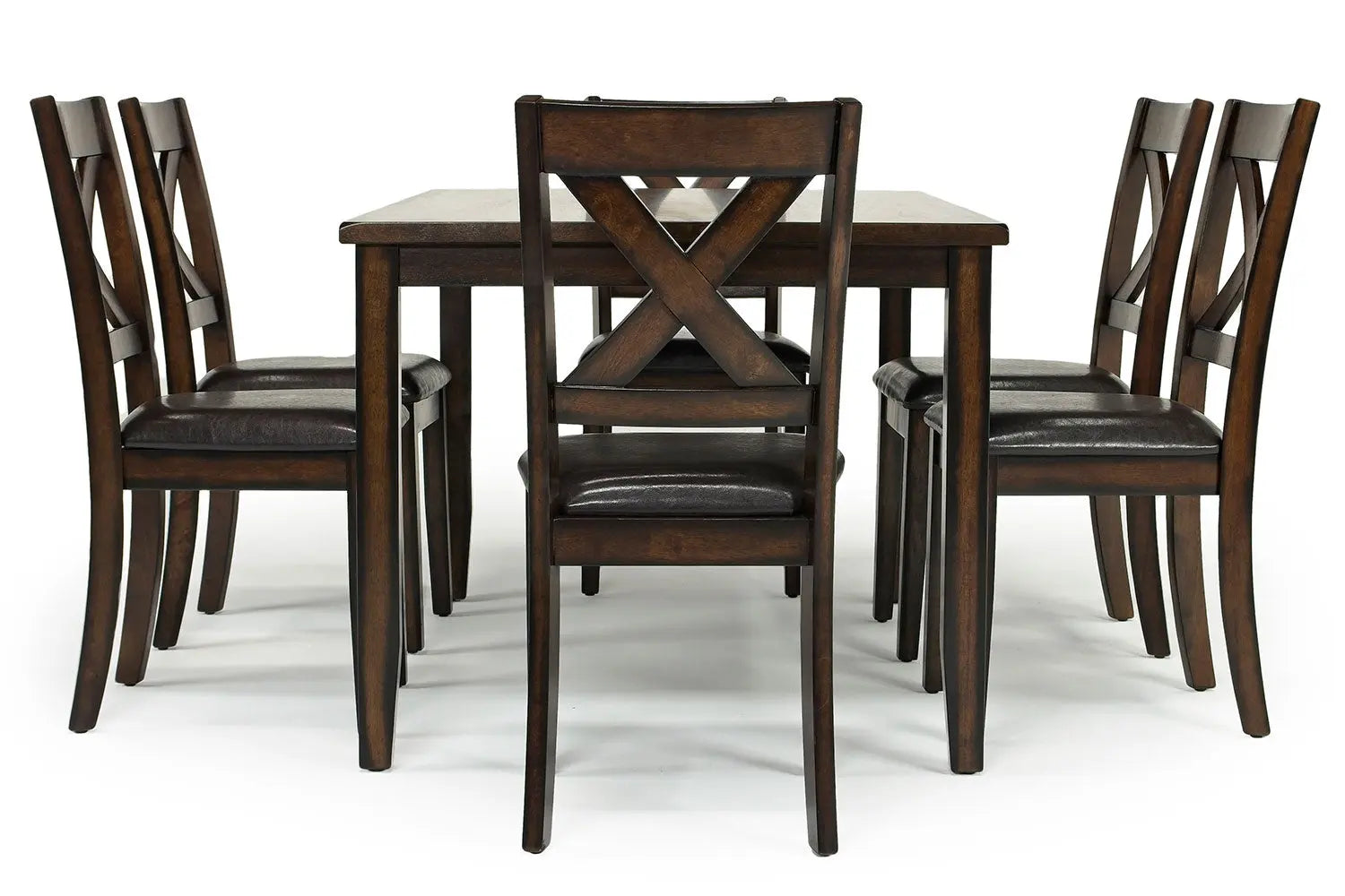 375414367:Palm Springs Dining Table & 6 Chairs in Brown, Image 4