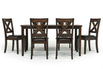 375414367:Palm Springs Dining Table & 6 Chairs in Brown, Image 3