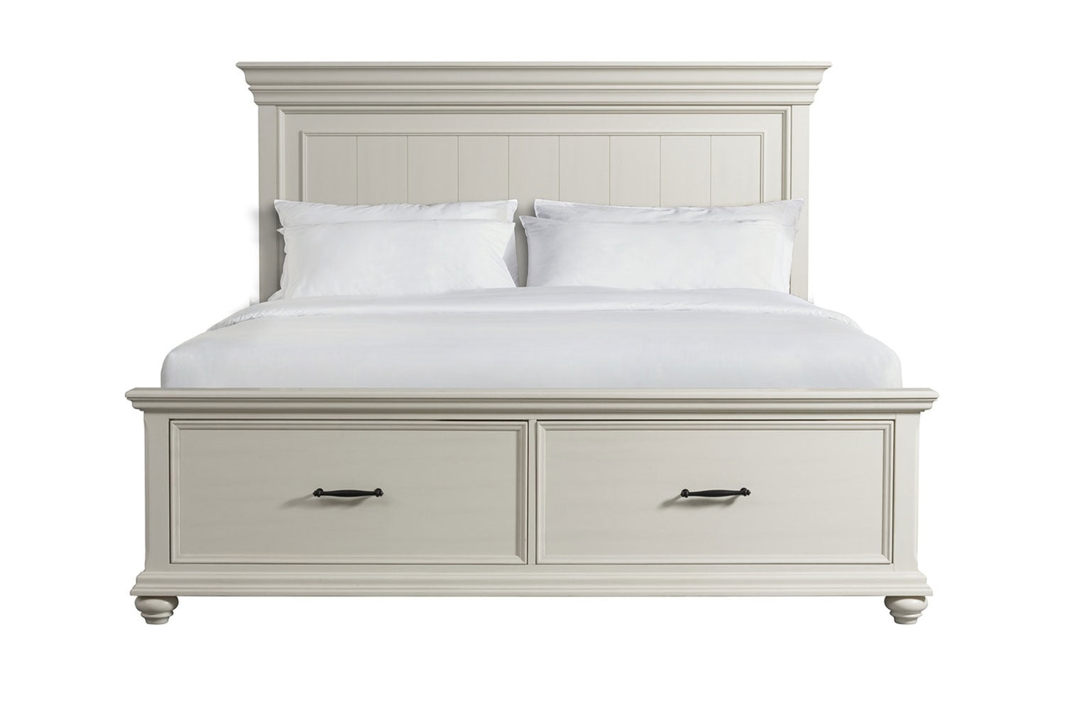 643112000:Slater Panel Bed w/ Storage in White, Eastern King, Image 1