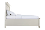 402901962:Slater Panel Bed w/ Storage in White, Queen, Image 2
