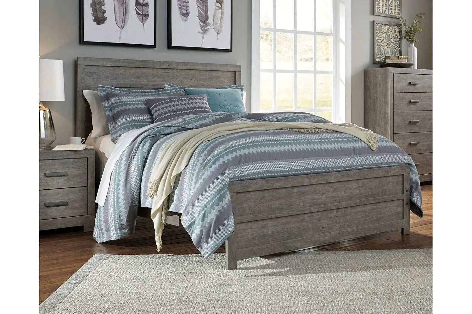 414988577:Haiden Throw Blanket in Ivory/Taupe, Image 3