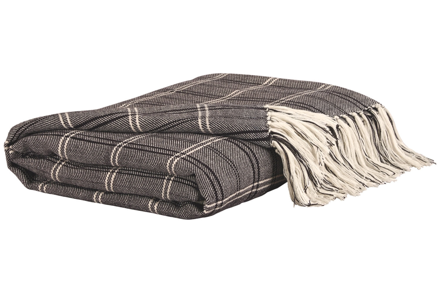 414988578:Luis Throw Blanket in Beige/Black, Image 1