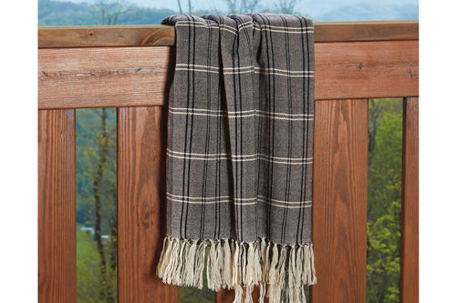 414988578:Luis Throw Blanket in Beige/Black, Image 2