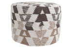 541215993:Abraham Pouf in White/Brown, Image 2