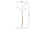 472522904:Taliya Arc Floor Lamp in Champagne/White, Image 4