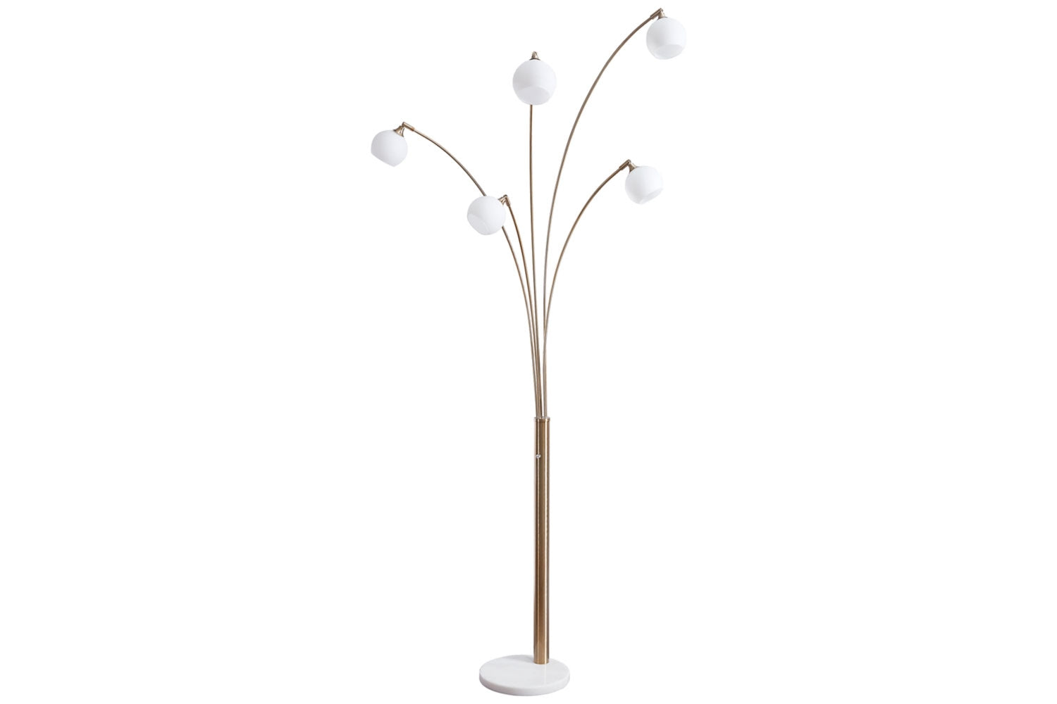 472522904:Taliya Arc Floor Lamp in Champagne/White, Image 1