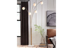 472522904:Taliya Arc Floor Lamp in Champagne/White, Image 2