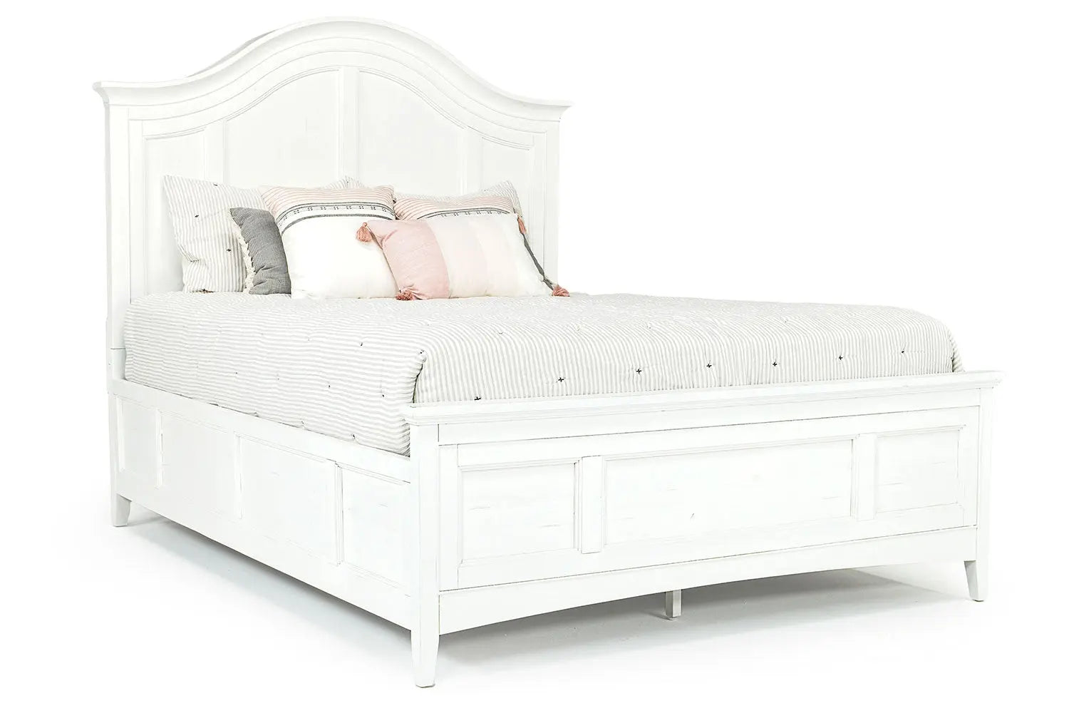 561622188:Bay Creek Arch Panel Bed in White, Eastern King, Image 1