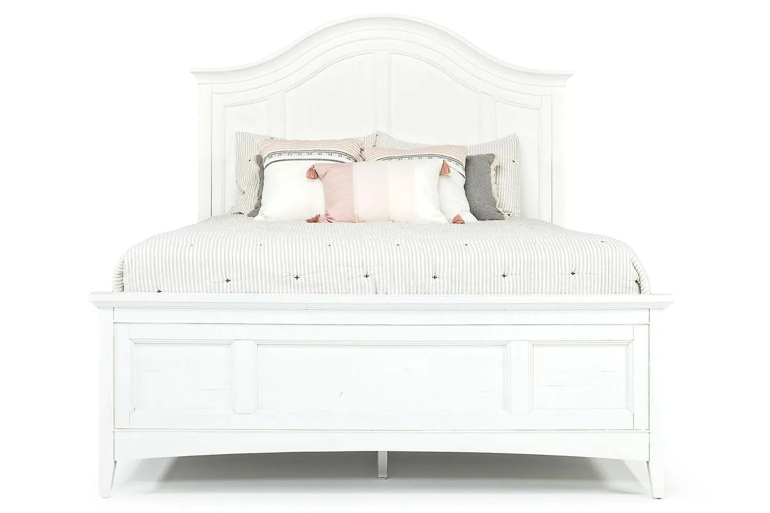 561622188:Bay Creek Arch Panel Bed in White, Eastern King, Image 2